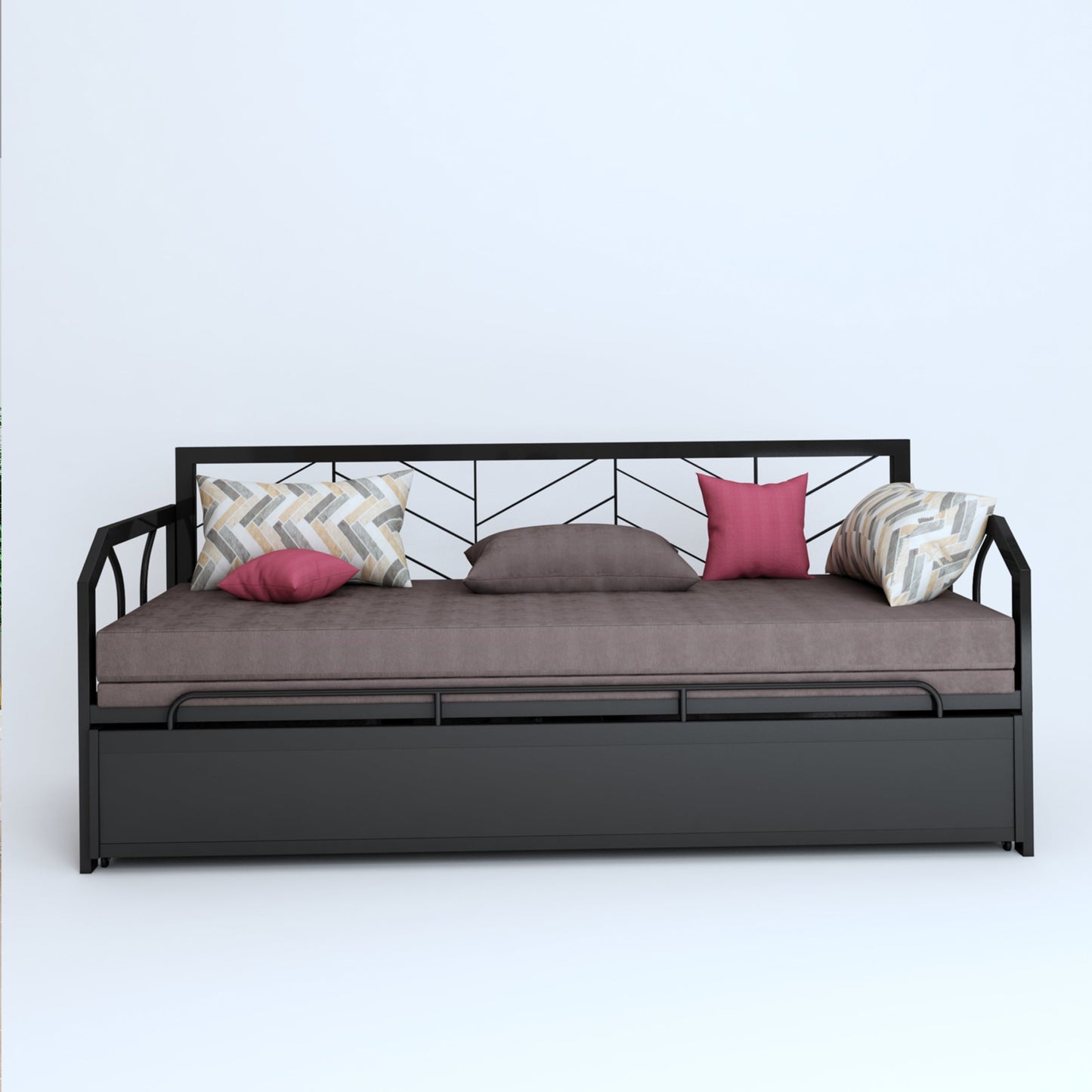 CiFor 3 Seater Sofa Cum Bed-Brown