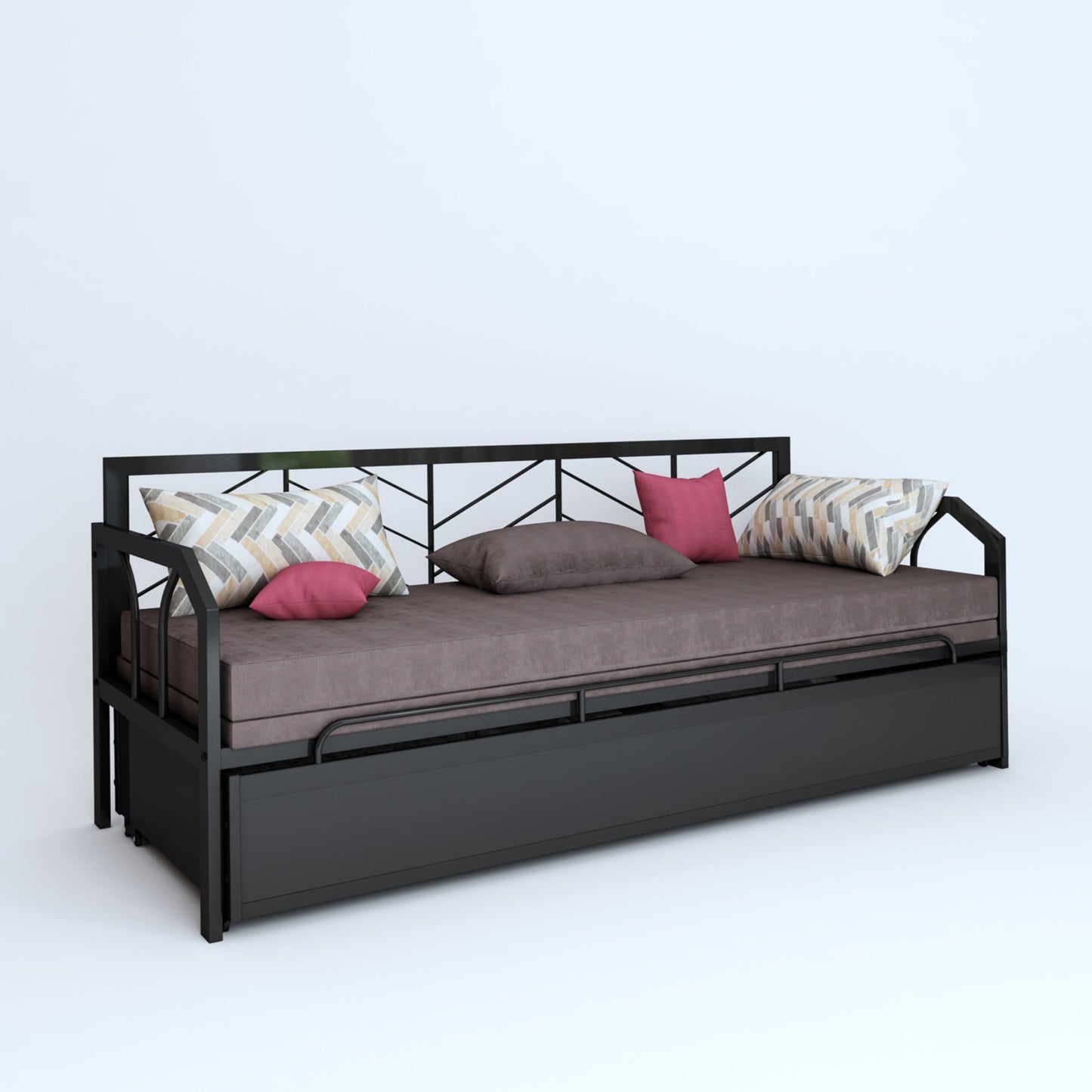 CiFor 3 Seater Sofa Cum Bed-Brown