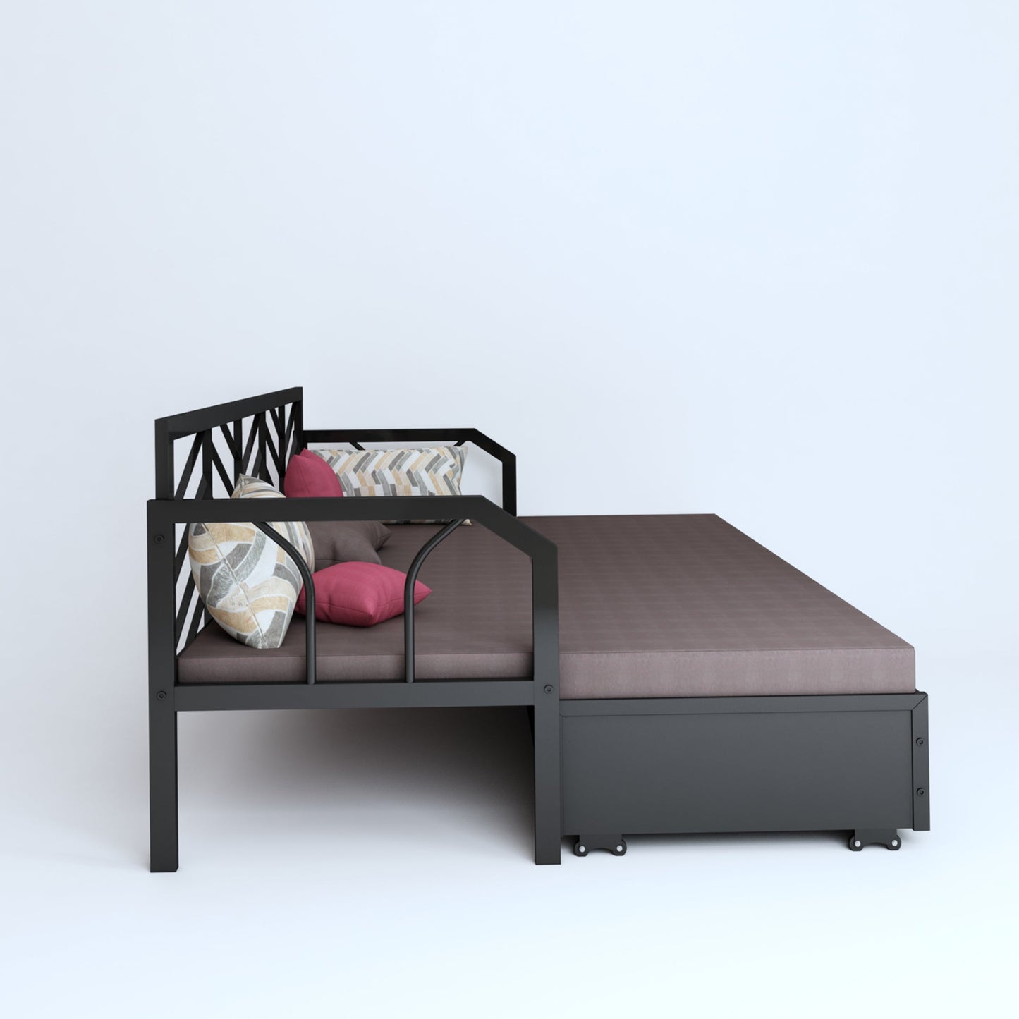 CiFor 3 Seater Sofa Cum Bed-Brown