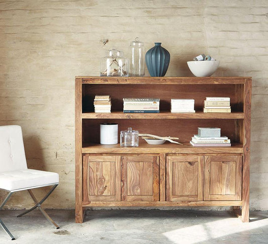 Ray Loft Sheesham wood Crockery Cabinet-Teak