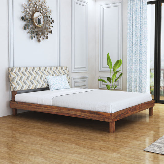 Walken King Without Storage Bed-Teak