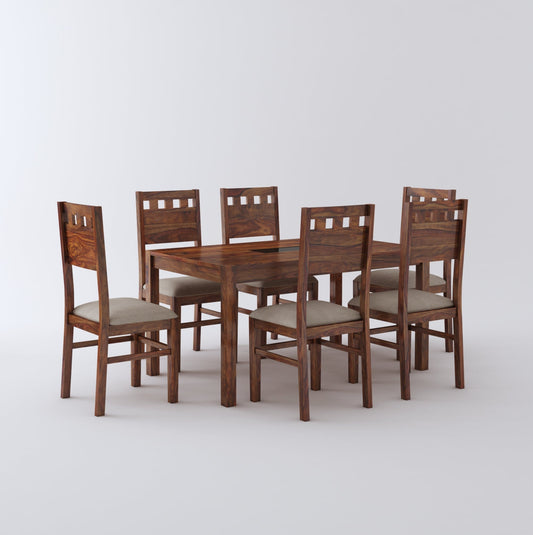 Home Edge Sheesham Wood Ritmo 6 Seater Dining Set