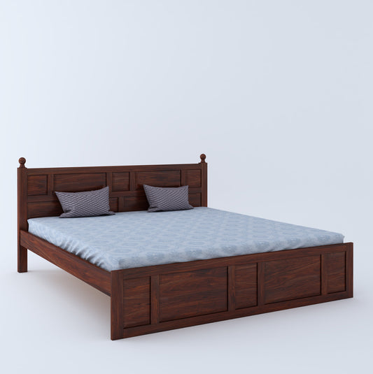 Joplin King Without Storage Bed-Mahogany